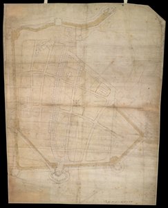 Plan der Befestigungen der Stadt Portsmouth, um 1545-1546