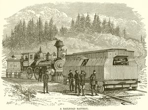 Eine Eisenbahnbatterie von English School