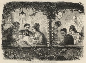 Eine Abendgesellschaft in einem Kabinett in Cremorne