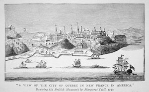 Ansicht der Stadt Quebec in Neufrankreich in Amerika von English School