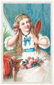 Ein junges Mädchen mit einer Blume im Haar von English School
