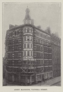 Abbey Mansions, Victoria Street (Gravur) von English School