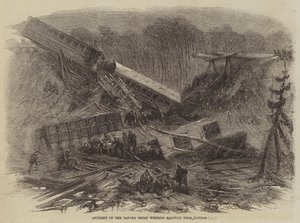 Unfall auf der Canada Great Western Railway, in der Nähe von Dundas von English School