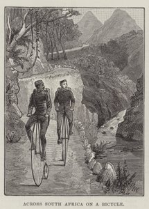 Quer durch Südafrika auf einem Fahrrad (Gravur)