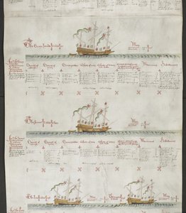 Galeassen: Der Windhund, Die Jennet, Der Löwe und Der Drache, aus 