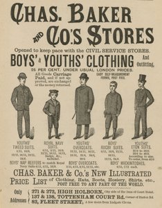 Werbung für Chas Baker & Cos Geschäfte