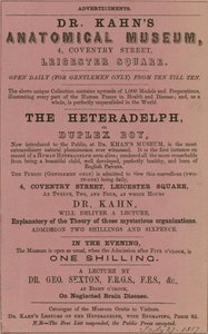 Werbung für Dr. Kahns Anatomisches Museum von English School