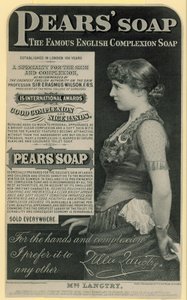Werbung für Pears Seife mit Schauspielerin Lillie Langtry