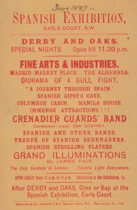 Werbung für die Spanische Ausstellung, Earls Court von English School