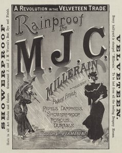 Werbung, M J C Millerain (Gravur) von English School