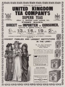 Werbung, United Kingdom Tea Company (Gravur) von English School