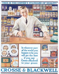 Werbung für Crosse und Blackwell Lebensmittel, ca. 1920 von English School
