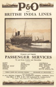 Werbung für P und O und British India Lines
