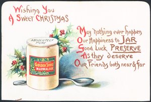 Werbung für Robertsons Golden Shred Marmelade von English School