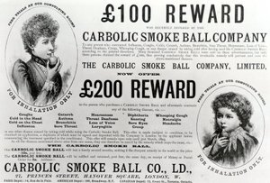 Werbung für die Carbolic Smoke Ball Company, 1893