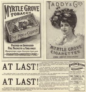 Werbeseite aus The Graphic Christmas Number 1896