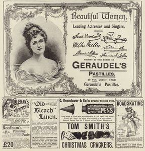 Werbeseite aus The Graphic Christmas Number 1896