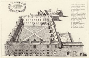 Luftaufnahme des Gresham College in der City of London von English School