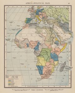 Afrika, politische Karte von English School