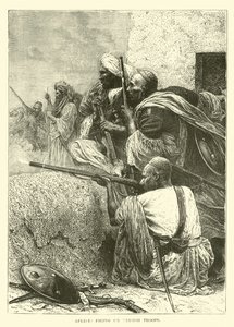 Afridis schießen auf britische Truppen von English School