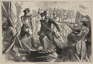 Aire führt den Angriff in Bangalore an, Illustration aus Cassells Illustrierter Geschichte Indiens von James Grant, veröffentlicht 1879