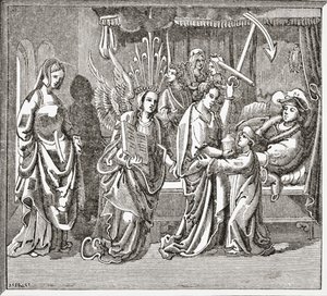 Alain Chartier getröstet von Hoffnung, 1878