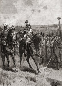 Alexander II. von Russland inspiziert seine Armee in Sewastopol während des Krimkrieges