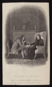 Alexander Pope und seine Mutter von English School