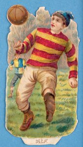 Alf, Ausschneidefigur eines Fußballspielers, 1880er-90er
