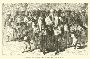 Alfuros von Gilolo, eine der Molukkeninseln von English School