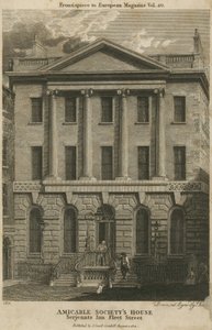 Haus der Amicable Society, Serjeants Inn, Fleet Street, London von English School