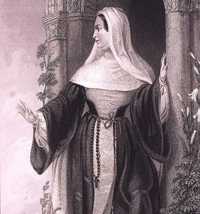 Eine Äbtissin, ca. 1845 (Gravur) von English School