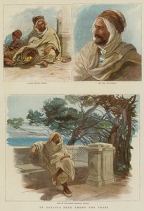 Eine Künstlerreise unter den Arabern (Farbstich) von English School