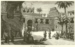 Ein assyrischer Palast (Gravur)