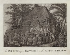 Ein Opfer vor Captain Cook von English School