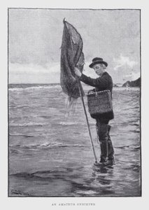 Ein Amateur-Garnelenfischer (Lithographie) von English School
