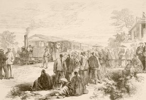 Eine frühe chinesische Eisenbahn um 1880