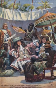 Ein Beamter der Guinea (Royal African) Company schließt einen Vertrag an der Goldküste im Jahr 1672 von English School