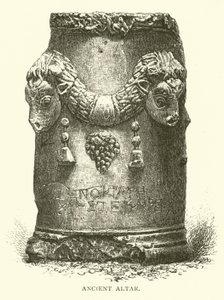 Antiker Altar (Gravur) von English School