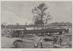 Altes Boot, kürzlich in der Nähe von Brigg, Lincolnshire, entdeckt (Stich)