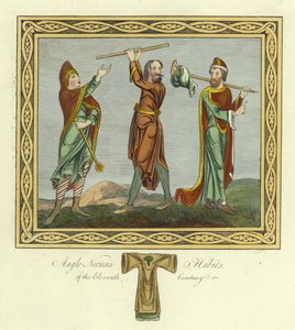 Anglo-normannische Gewänder des 11. Jahrhunderts von English School