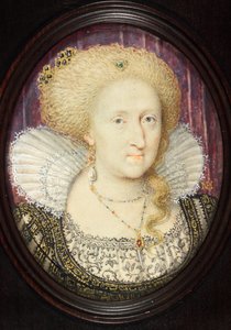 Anne von Dänemark (Aquarell auf Pergament) von English School