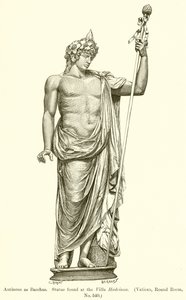 Antinous als Bacchus. Statue gefunden in der Villa Hadriana. (Vatikan, Rundsaal, Nr. 540) von English School