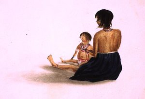 Arawaka-Indianer und Kind-Demerara von English School