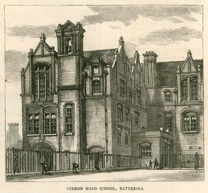 Architektur der London School Board: Gideon Road School, Battersea, London von English School