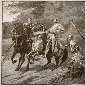 Verhaftung von König Richard, Illustration aus Cassells Illustrierter Geschichte Englands von English School