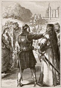Verhaftung des Herzogs von Gloucester, Illustration aus Cassells Illustrierter Geschichte Englands von English School