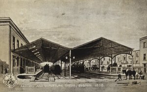 Ankunfts- und Abfahrtshallen, Euston 1838