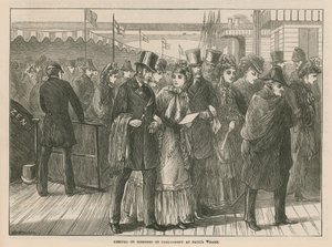 Ankunft der Parlamentsmitglieder am St. Pauls Wharf von English School
