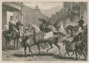 Ankünfte zur Pferdeschau in der Landwirtschaftshalle von English School